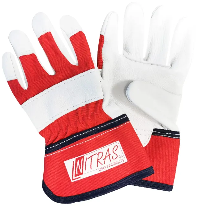 Nitras 1408 Kinderhandschuhe 3-4 Jahre rot-weiß 3 Paar