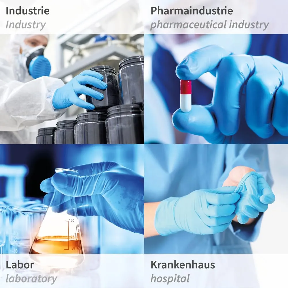 Hygostar Super High Risk Chemiehandschuhe 8/M 500 Stück 30cm