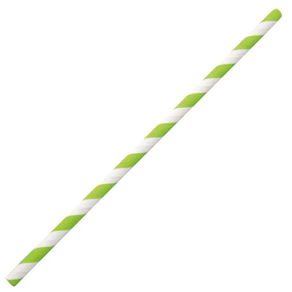 NatureStar Trinkhalme Papier 19,7cm grün-weiß 5000 Stk