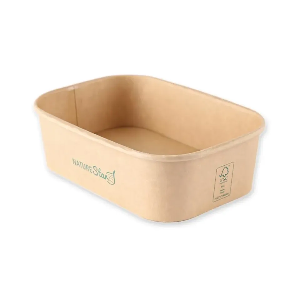 NatureStar Schale Takeaway 650 ml 17,2x12 cm 300 Stück PE-beschichtet