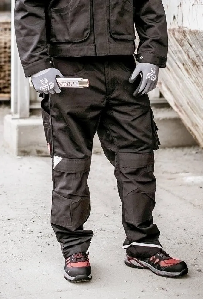 Nitras Motion Tex Plus Arbeitshose Cargohose Schwarz