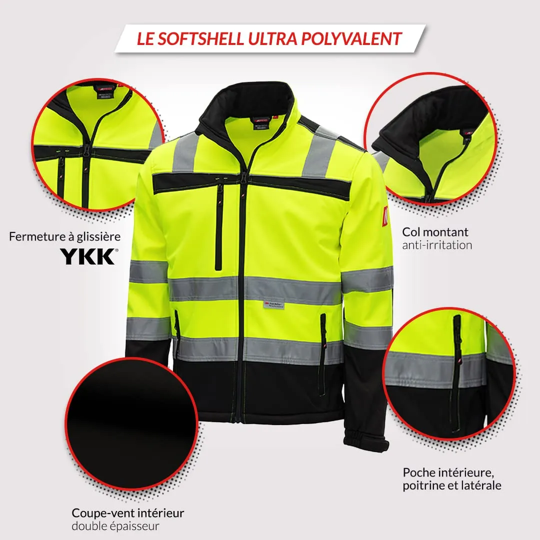 Nitras Motion Tex Viz Warnschutzjacke neongelb 3XL atmungsaktiv