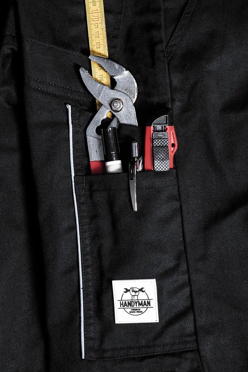 ACE Handyman Herren-Arbeitshose lang Schwarz 50 Stretch