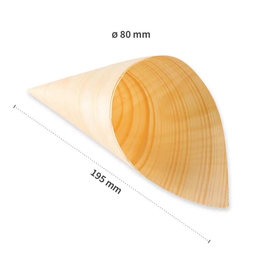 Franz Mensch NATUREStar Fingerfood-Spitztüten Holz 19,5 cm 500 Stück