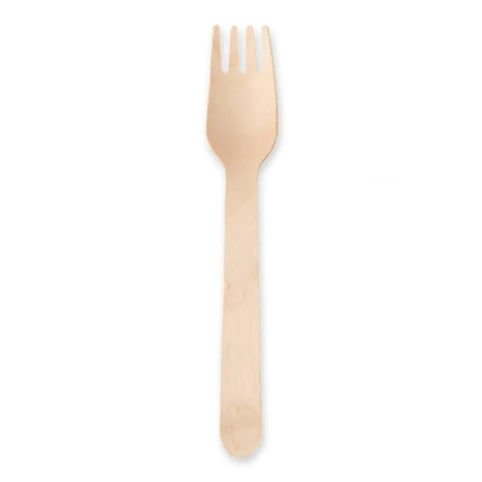 NatureStar Gabel Holz natur 16cm 2400 Stück Spenderbox
