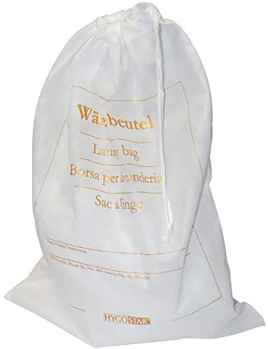 Hygostar Wäschebeutel Soft 54x38cm weiß 50 St. Baumwolle