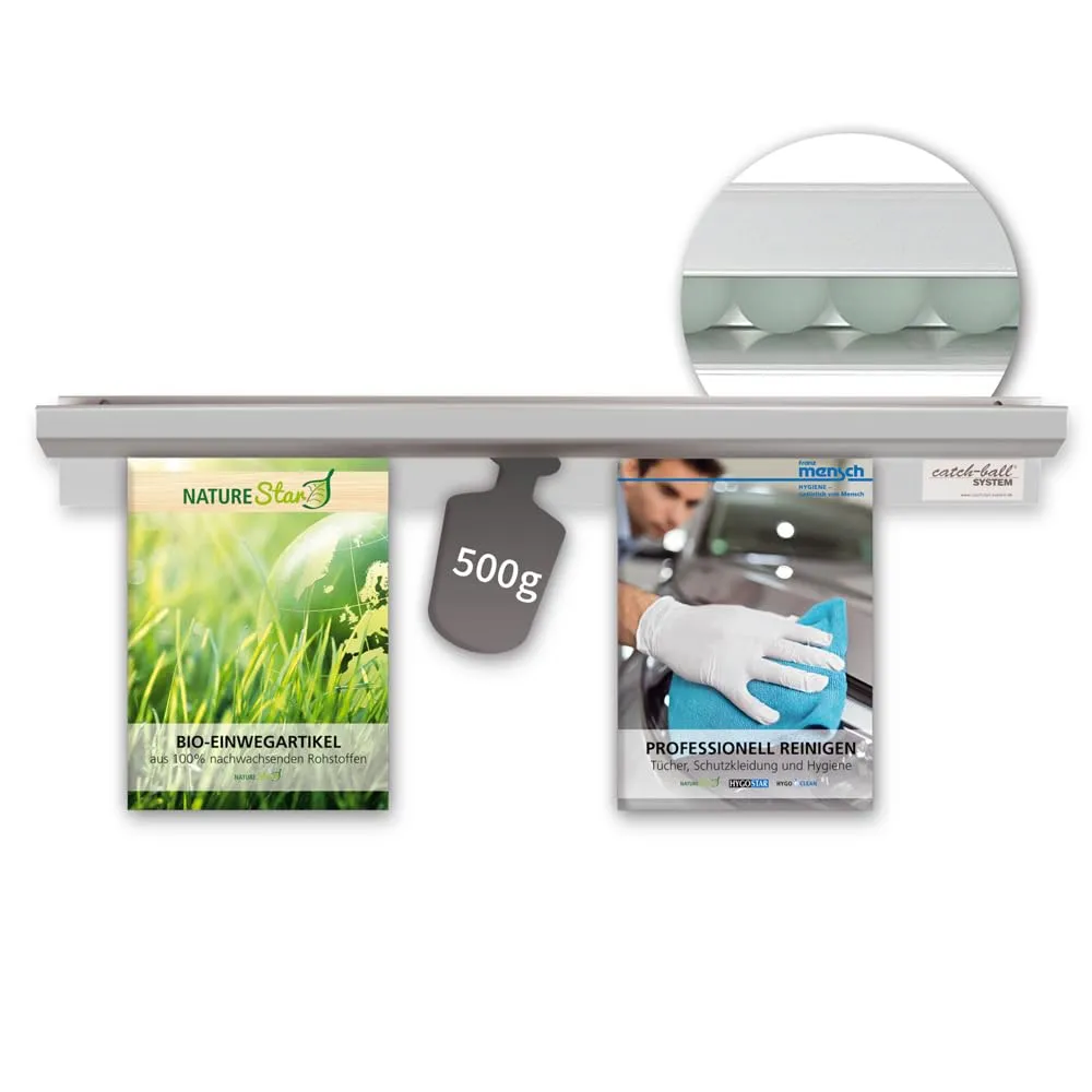 Hygostar Powergrip Catch-ball-Schiene silber 100 cm Klemmleiste