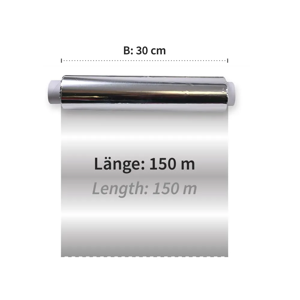 Hygostar Alufolie Rolle 30cm 4 Rollen 150m reissfest