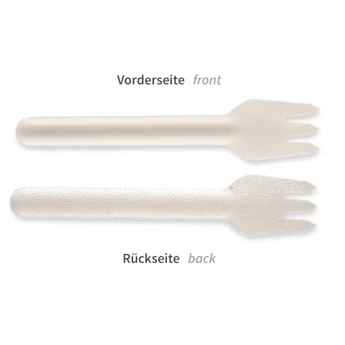 NatureStar Gabeln Zuckerrohr 15,5 cm 1000 Stück weiß