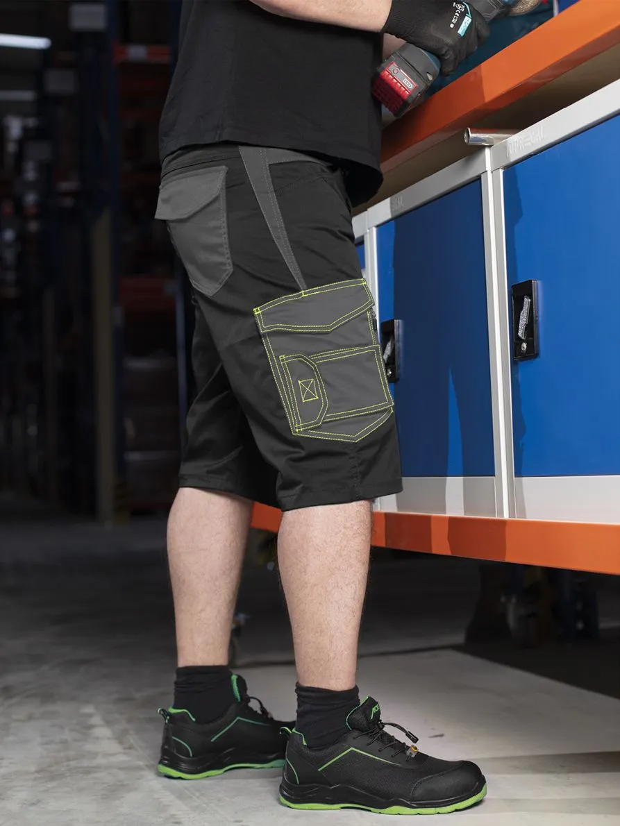 ACE Genesis Arbeitsshorts Herren kurz Schwarz Stretch