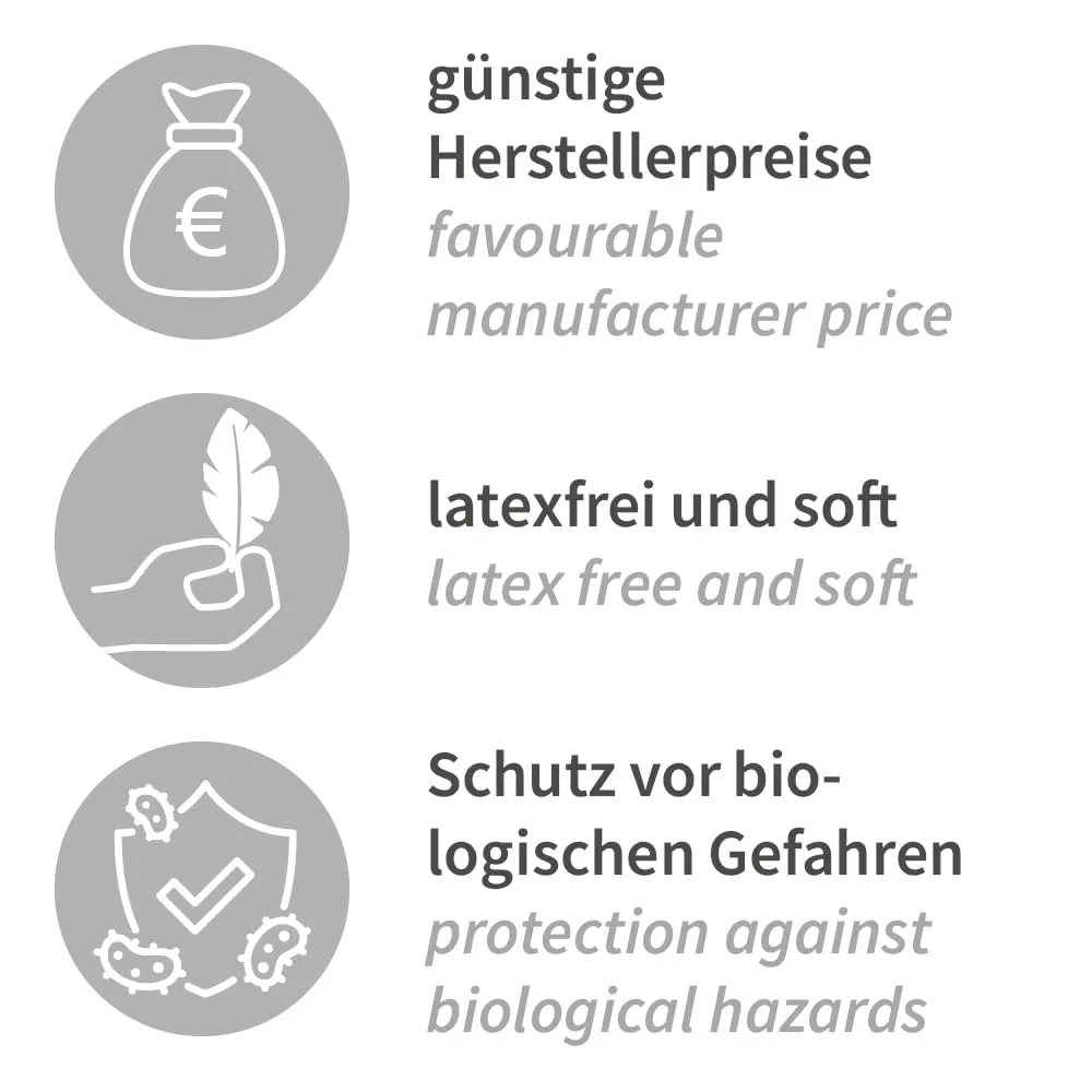 Franz Mensch Hygonorm Ideal Light Vinylhandschuhe 1000 Stück L puderfrei