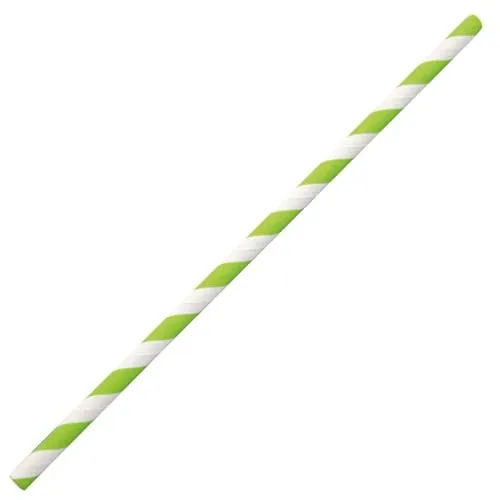 NatureStar Trinkhalme Papier 19,7cm grün-weiß 5000 Stk