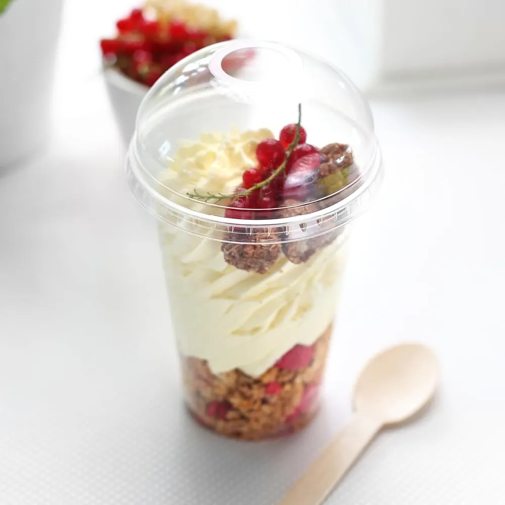 NatureStar Becherdeckel PLA Ø 8,5 cm 800 Stück transparent mit Halmloch