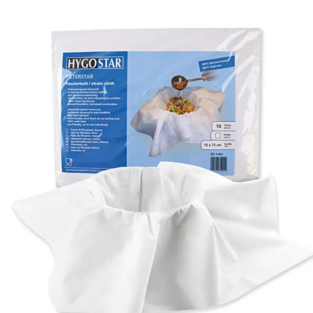 Franz Mensch Hygostar Filterstar Passiertücher 10er XL weiß