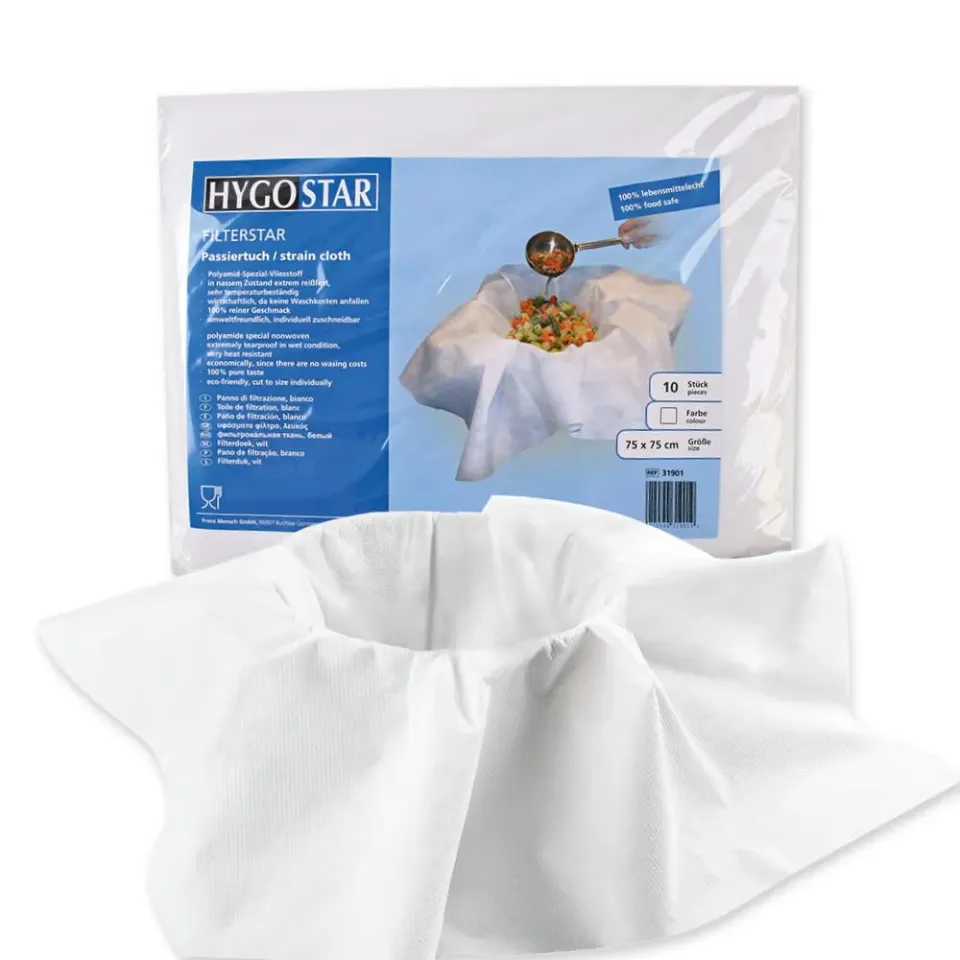 Franz Mensch Hygostar Filterstar Passiertücher 10er XL weiß