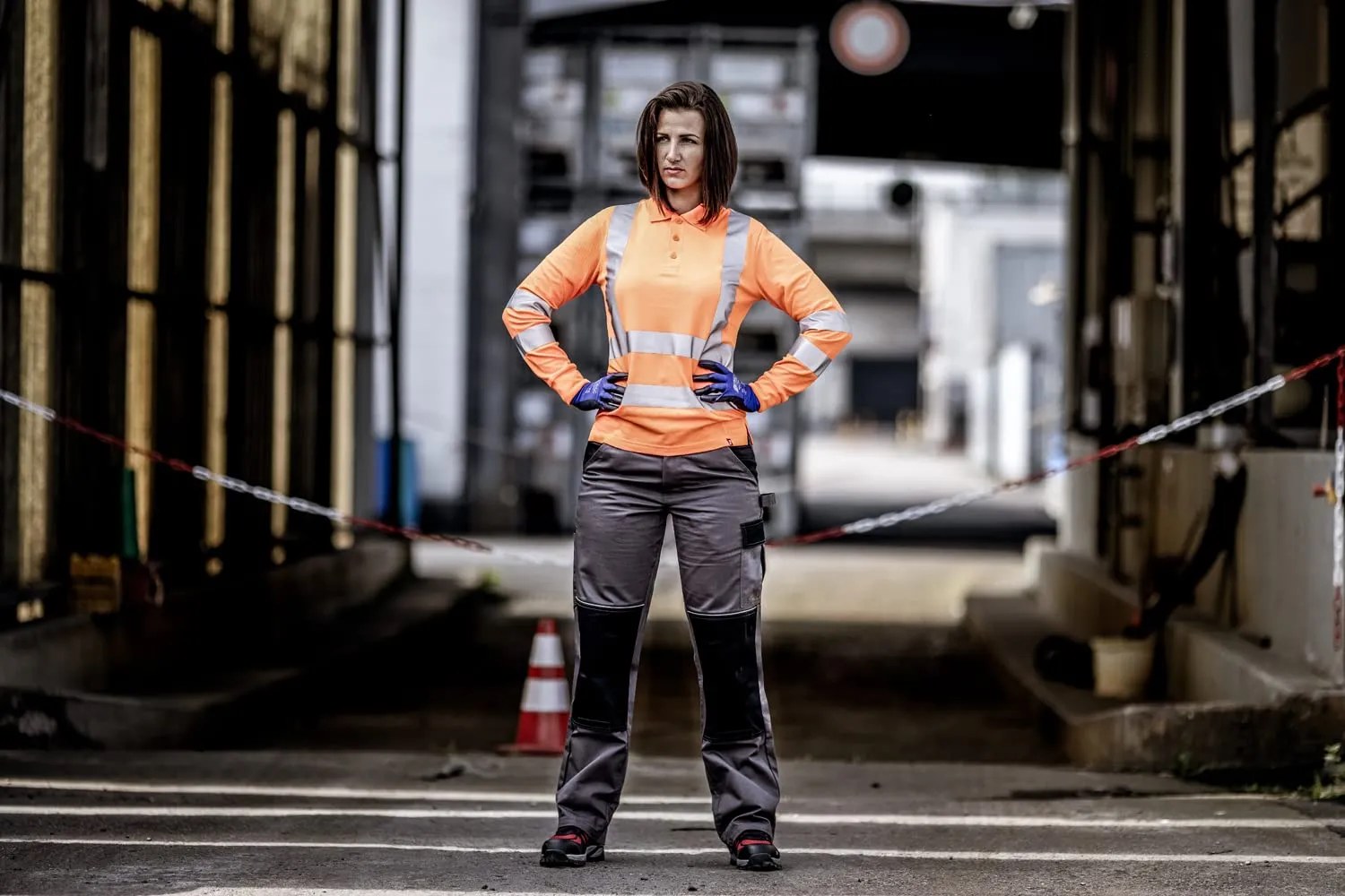 Nitras Motion Tex Viz Warnpolo langarm Reflex UV-Schutz