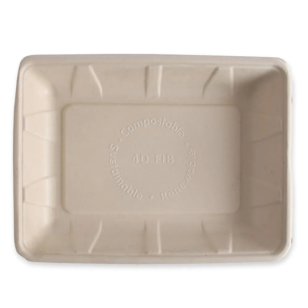 NatureStar Foodtrays Zuckerrohr weiß 22,5cm 500 Stück rechteckig