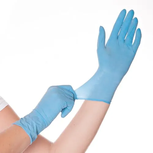 Hygostar Allfood Skin Einmalhandschuhe 100 Stück 8/M blau gepudert