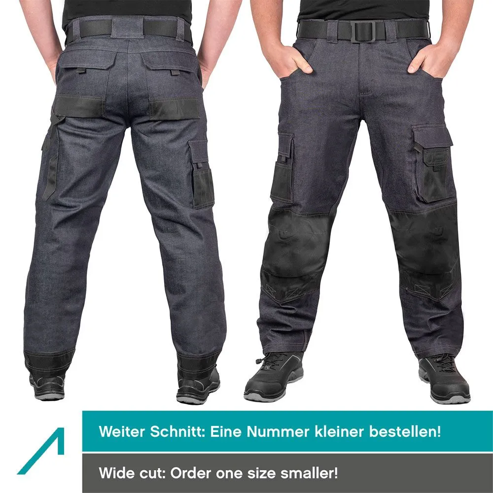 ACE Genesis Jeans Herren-Arbeitshose lang Schwarz 52 Denim