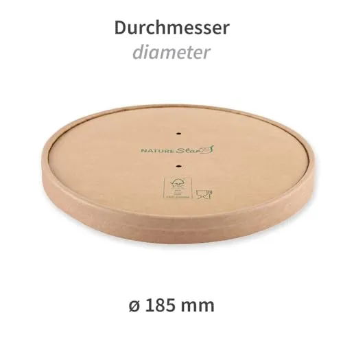 NatureStar Caesar Deckel Ø 18,5 cm 300 Stück PE-beschichtet