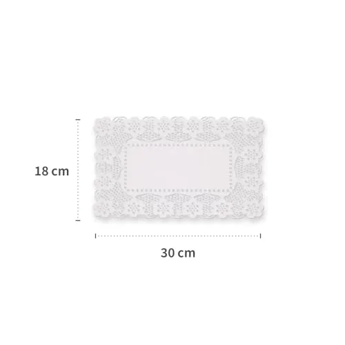 Hygostar Tortenspitzen rechteckig 37x26cm hochweiß 2000 Stück