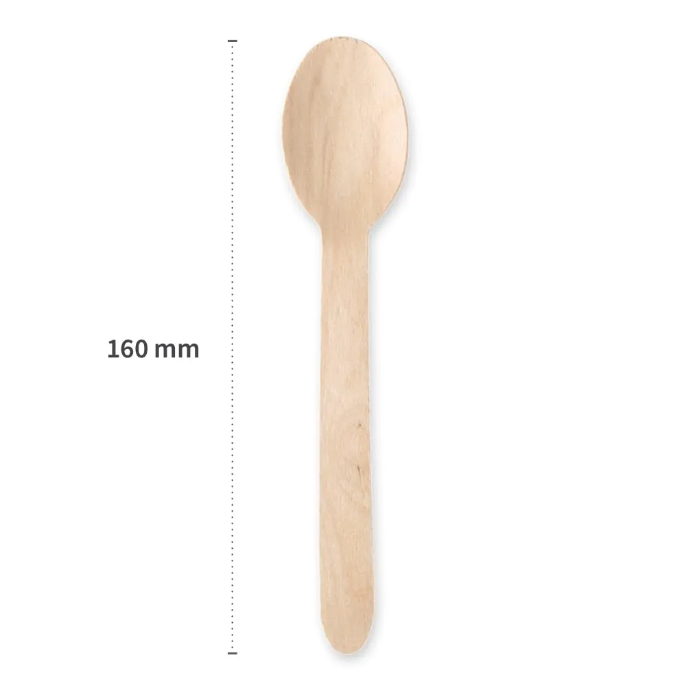 NatureStar Holz Löffel 16 cm 2400 Stück Spenderbox