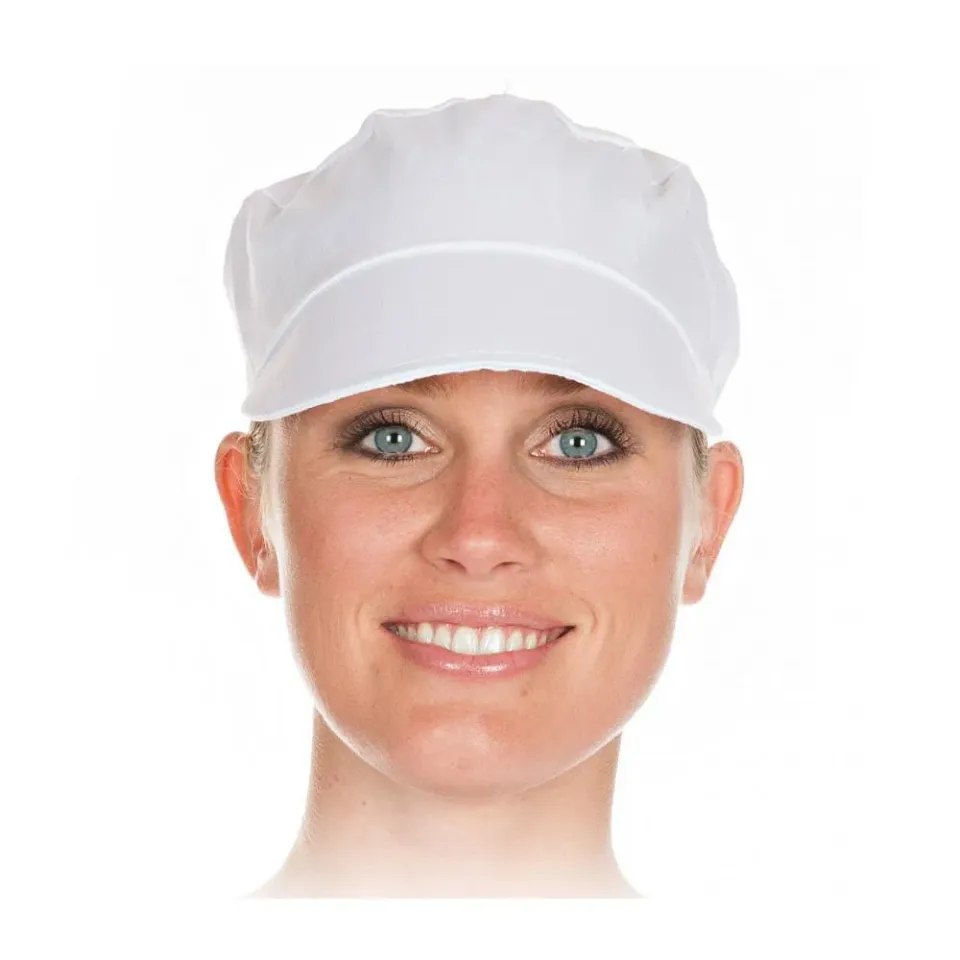 Hygostar Schildmütze Polycotton Kopfbedeckung weiß 10 Stück