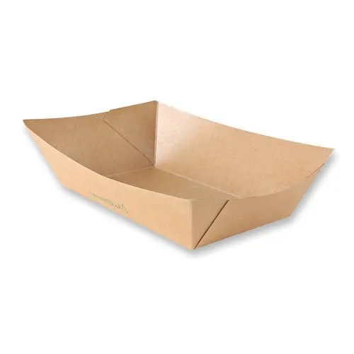 NatureStar Foodtray Tasty Kraftpapier 1200ml braun 500 Stück stabil