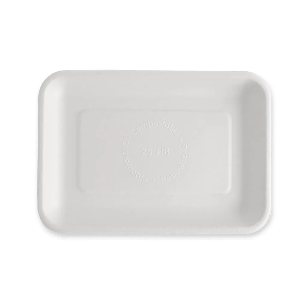 NatureStar Foodtrays Zuckerrohr weiß 22,5cm 500 Stück rechteckig