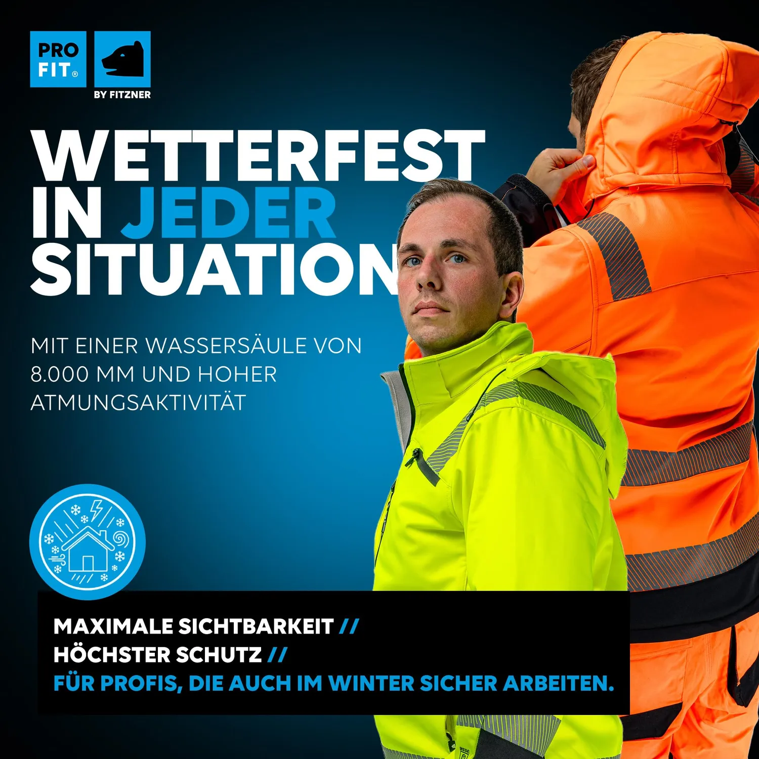 ProFit Winter Warnschutz Softshelljacke XL winddicht EN ISO20471