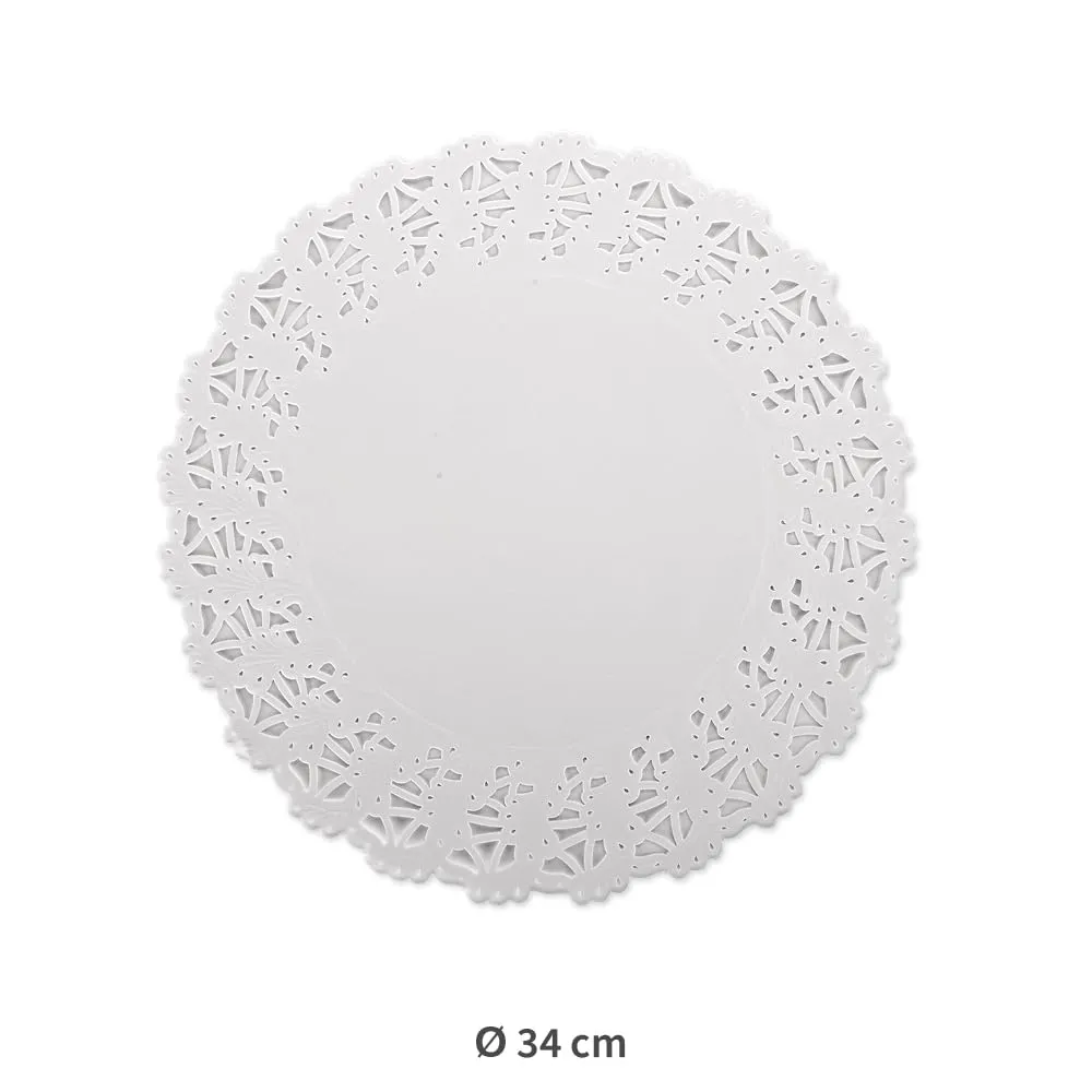 Hygostar Tortenspitzen rund Ø 13 cm hochweiß 2000 Stück Papier