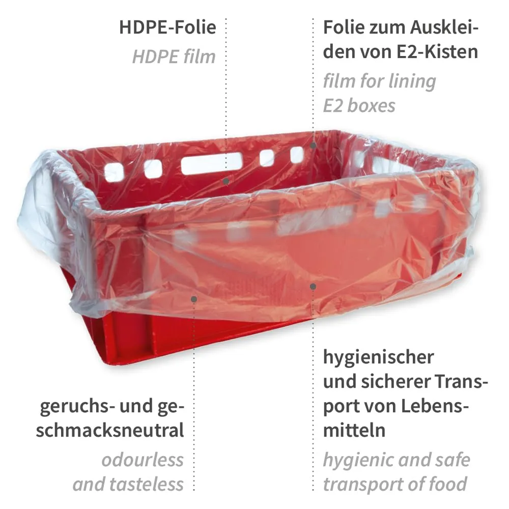 Hygostar E2 Auskleidungsbeutel transparent-blau 500 St 10my