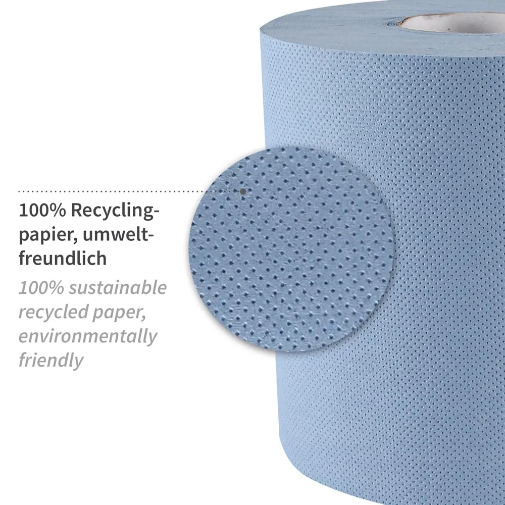 Franz Mensch Hygoclean Papierhandtuchrollen 2-lagig blau 6 Rollen