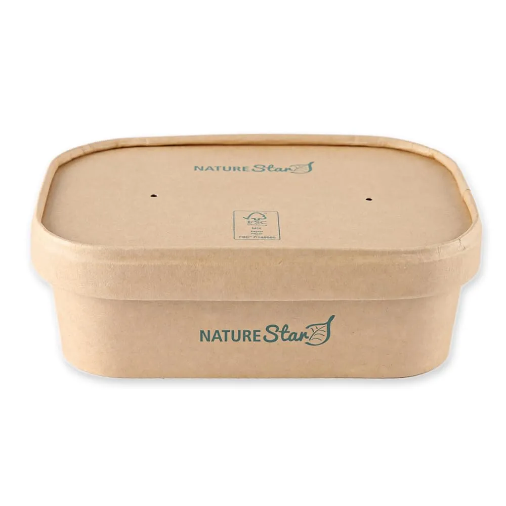 NatureStar Schale Takeaway 650 ml 17,2x12 cm 300 Stück PE-beschichtet