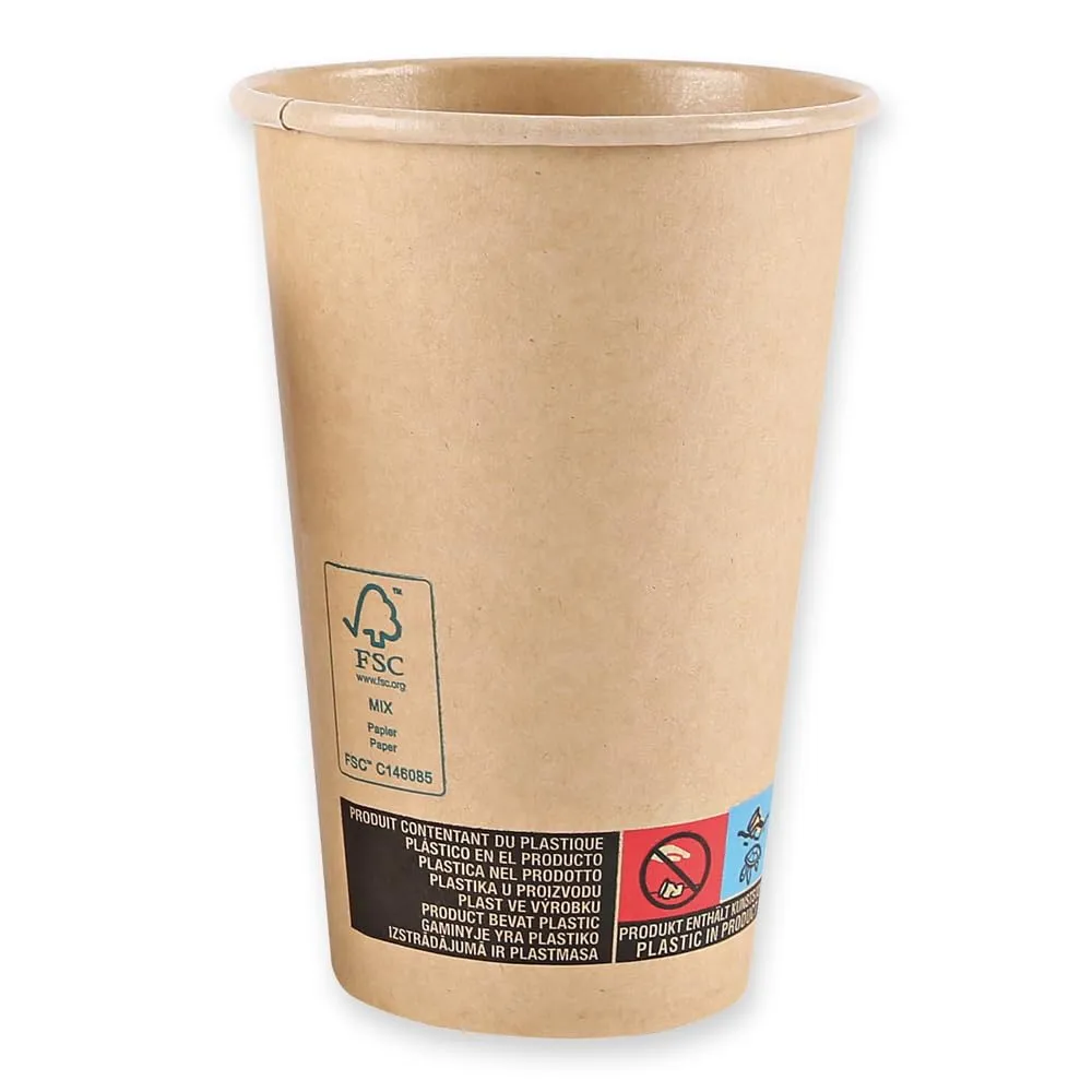 NatureStar Kraft Kaffeebecher 300 ml 1000 Stück PLA-beschichtet