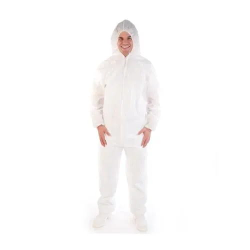 Hygostar Overall mit Kapuze weiß XXL 50 Stück PP/CPE