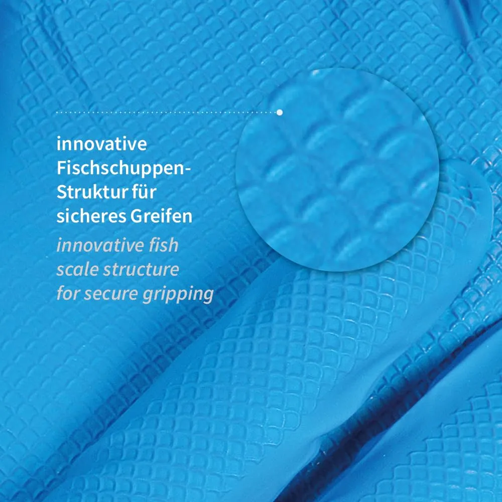 Hygostar Power Grip Light Nitrilhandschuhe 8/M 100 Stück blau