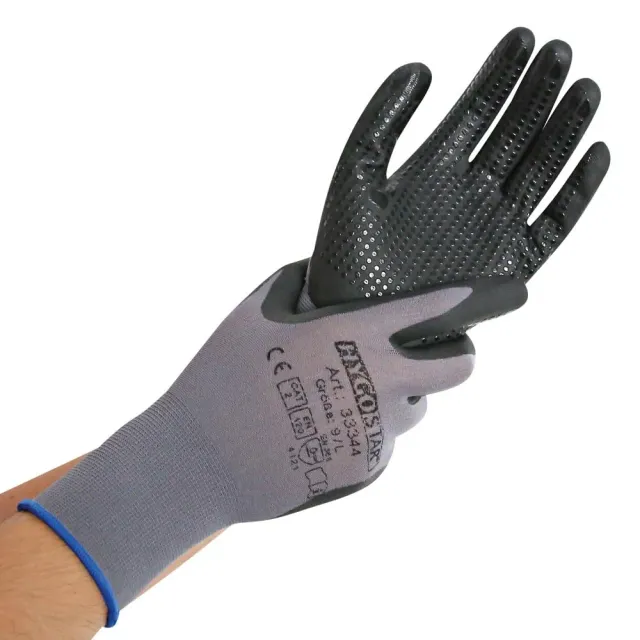 Hygostar Ergo Flex Dotty Arbeitshandschuhe 9/L 12er Grip
