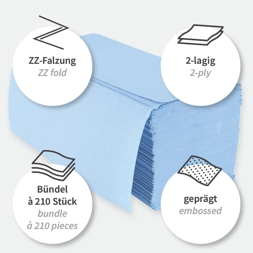 Hygoclean Papierhandtücher 2-lagig weiß 25x23 cm 3150 Stk