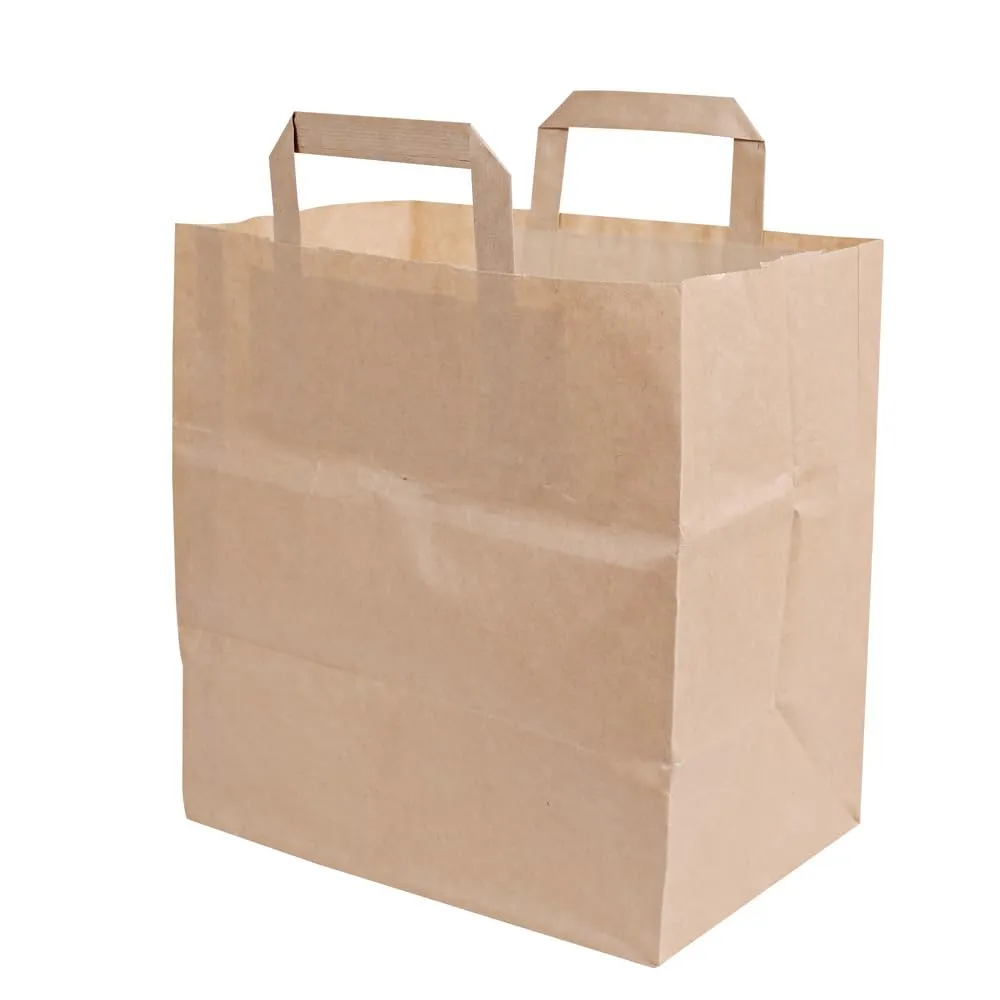 NatureStar Papiertragetasche 36x22cm braun 250 Stück Kraft