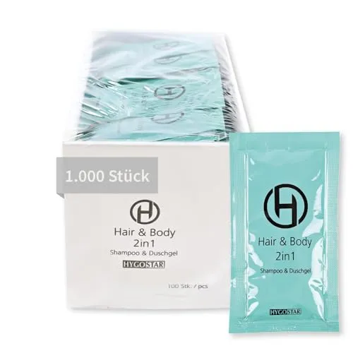 Hygostar Hair & Body 2in1 Sachet 1000x12ml hellblau Hotel