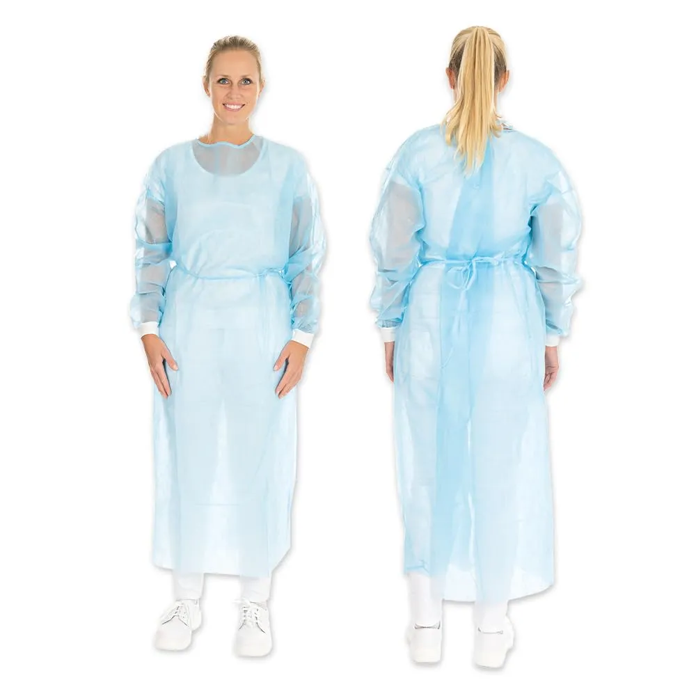 Franz Mensch Hygostar Vlieskittel blau XL 135cm 100 Stück PP/PE