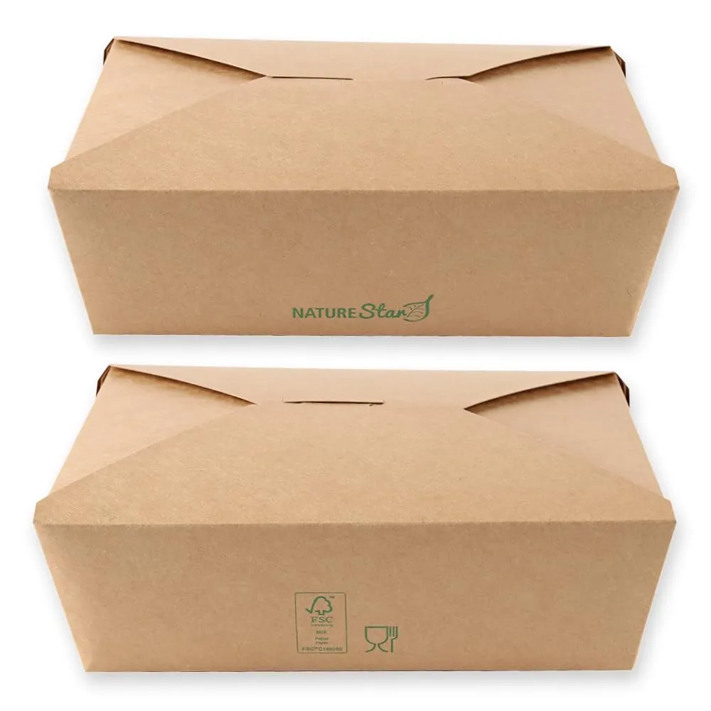 NatureStar Menu Foodboxen Kraftpapier braun 21,5 cm 200 Stück