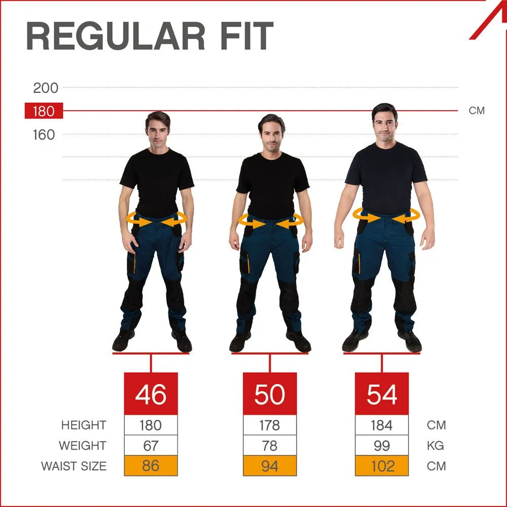 ACE Genesis Pro Arbeitshose lang Herren Schwarz 50 Stretch