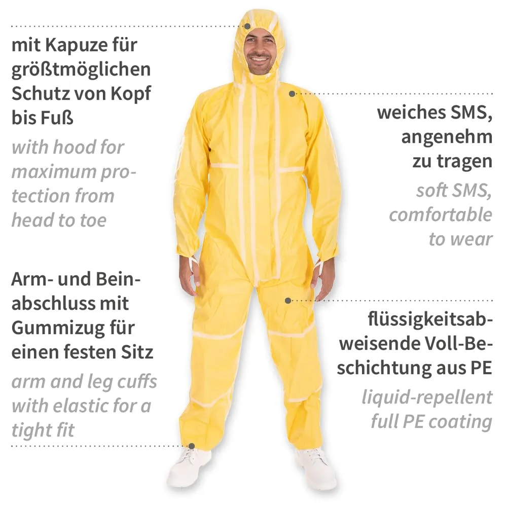Hygostar ChemicalStar Overall Typ 3B-6B gelb XXXL 10 Stück