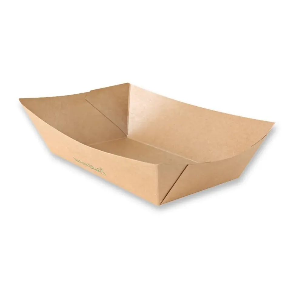 NatureStar Foodtray Tasty Kraftpapier 1200ml braun 500 Stück stabil