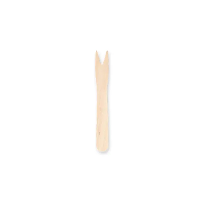 NatureStar Pommesgabeln Holz 9cm 10000 Stück zweizackig