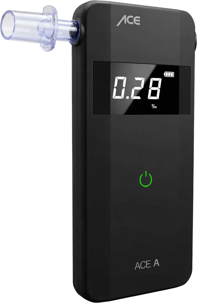 ACE A Alkoholtester mit 25 Mundstücken flach