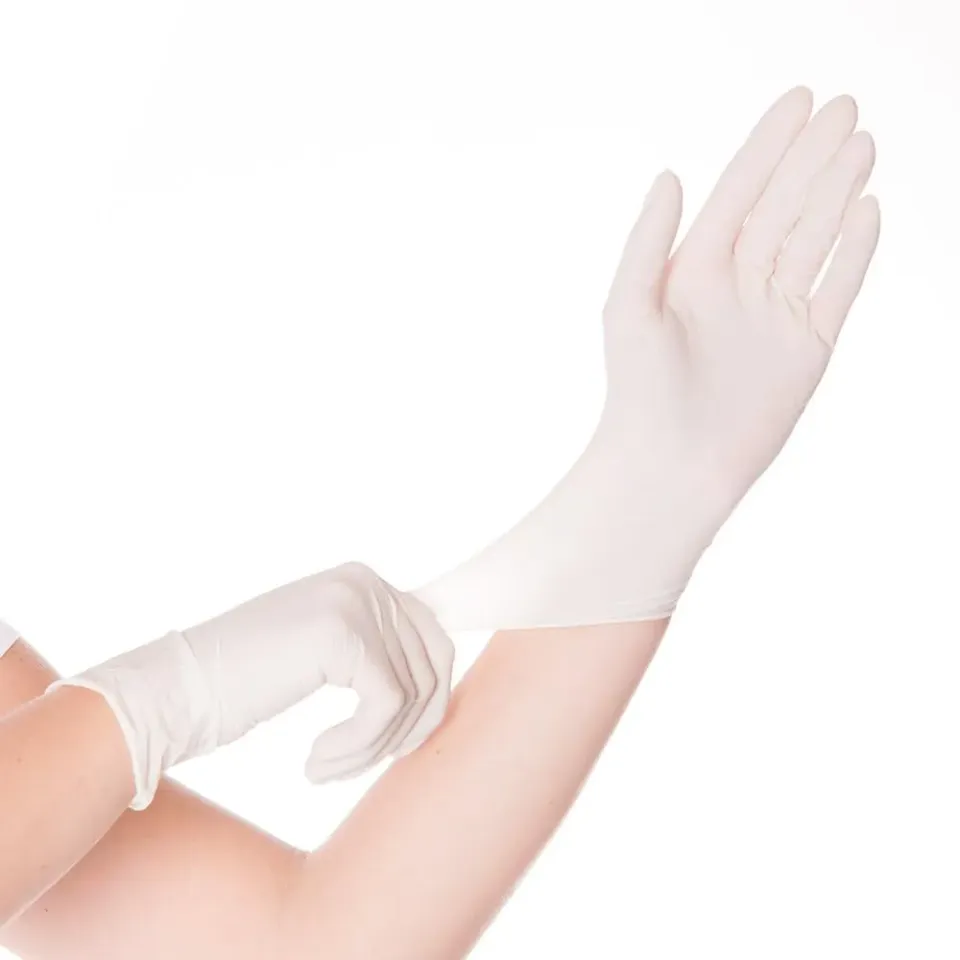 Hygonorm Skin Light Latexhandschuhe M 100 Stück gepudert