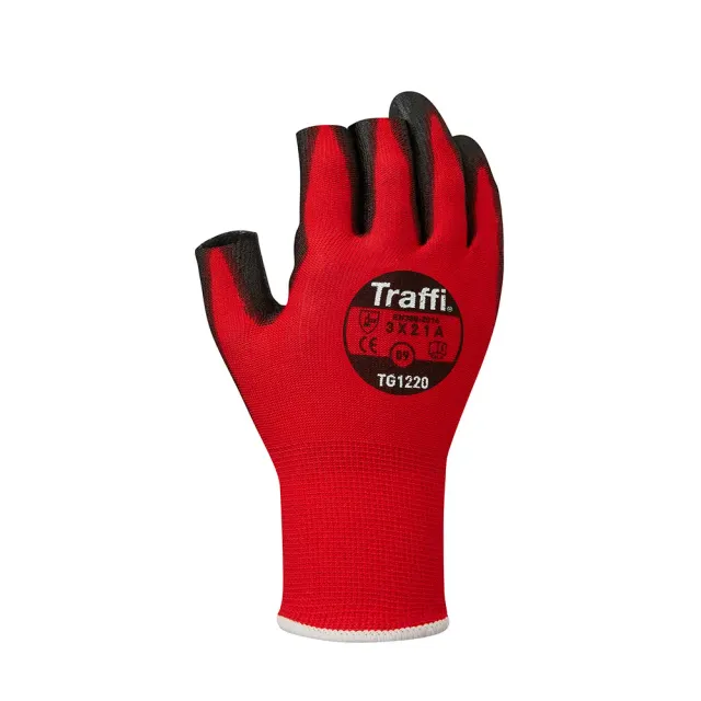 TraffiGlove TG1220 PU-Arbeitshandschuh offene Fingerkuppen
